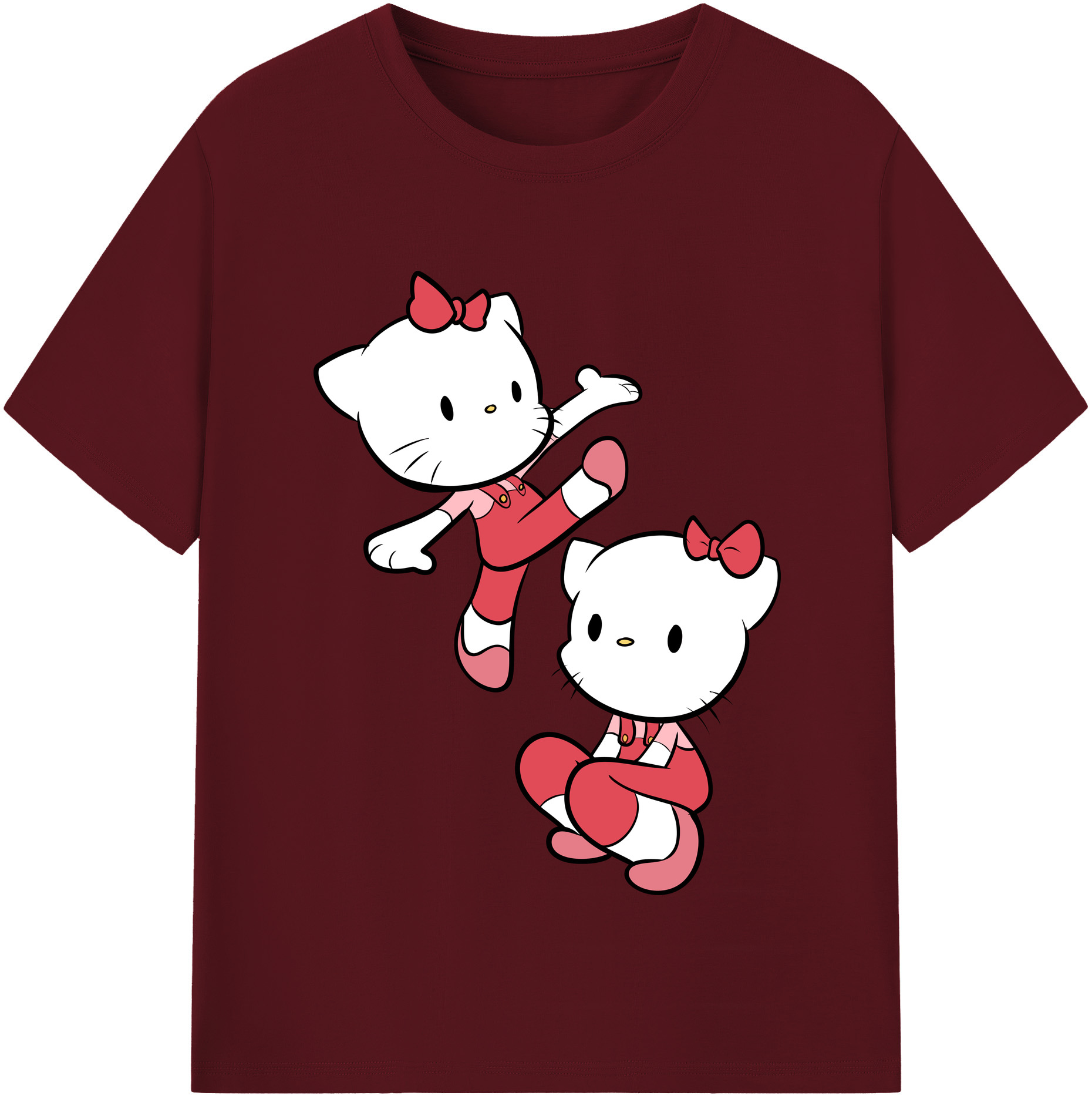 （画像用） Hello Kitty ハローキティ 綿100％半袖Tシャツ（フロントプリント）